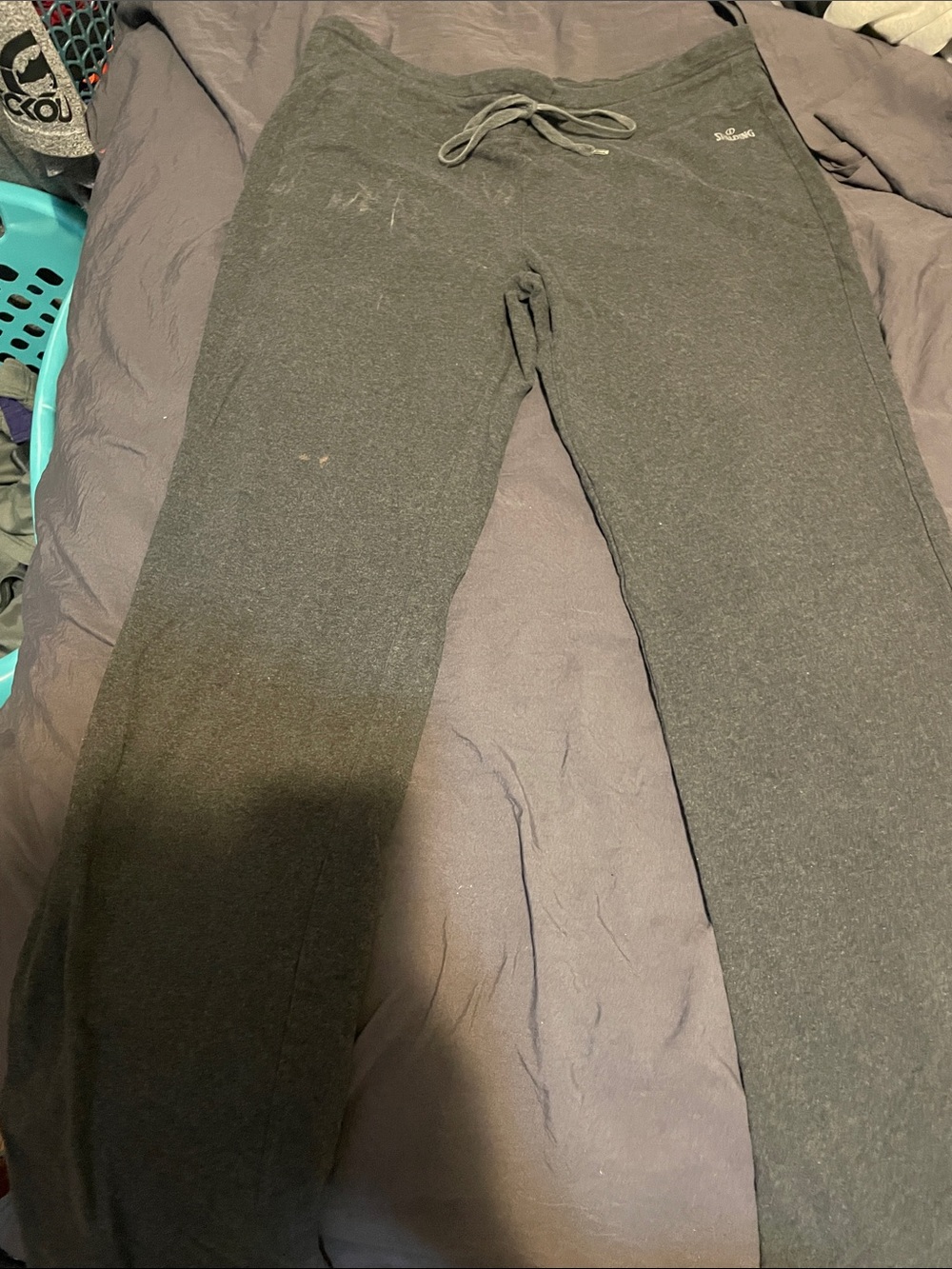 Spalding Dark Gray Drawstring Track Pants